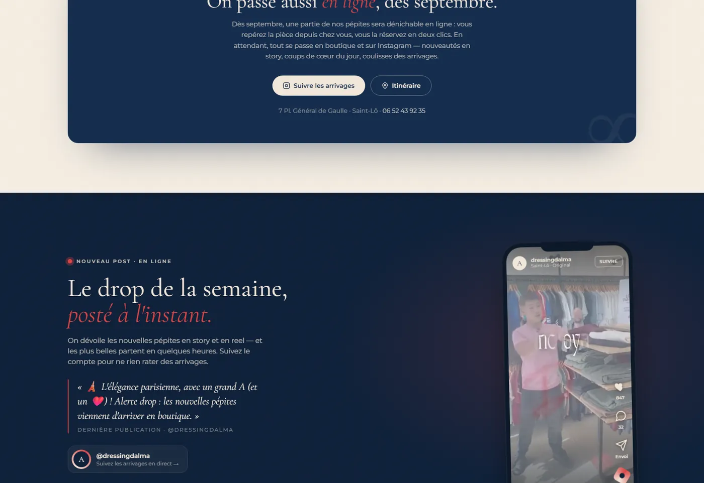 Le Dressing d'Alma : les arrivages