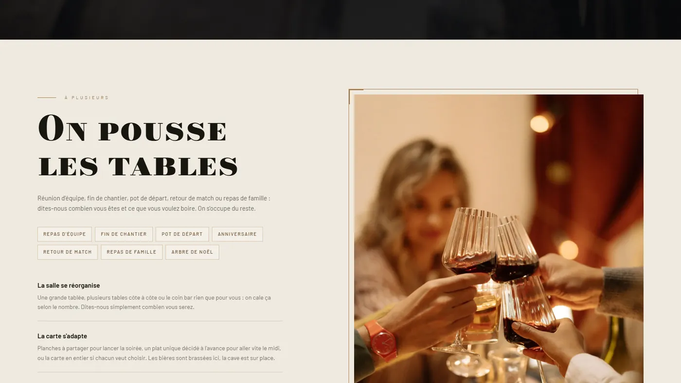 Bouchon et Houblon : les groupes
