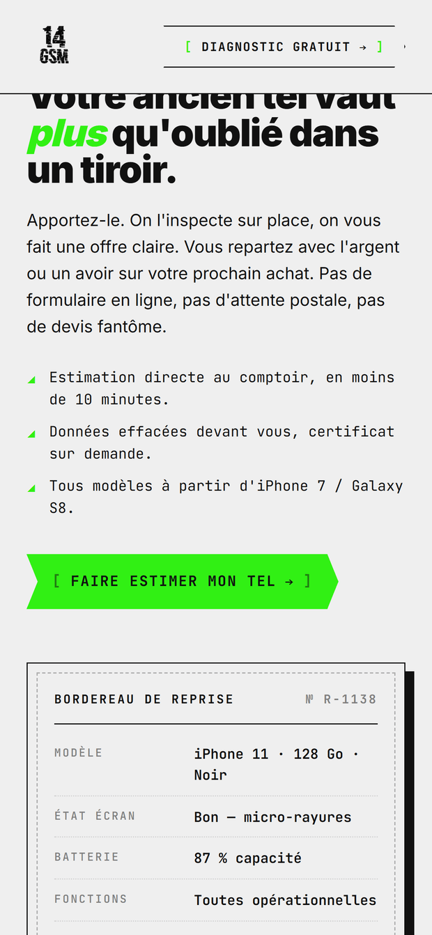 Réparation — 14 GSM mobile