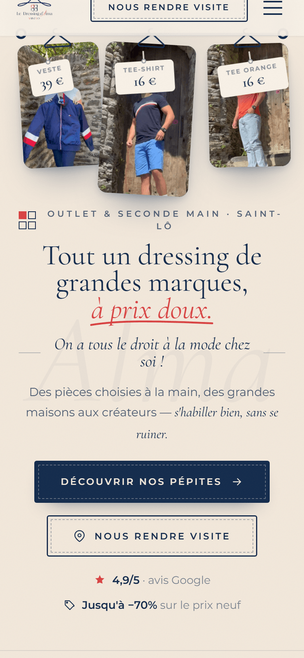 Hero Le Dressing d'Alma mobile