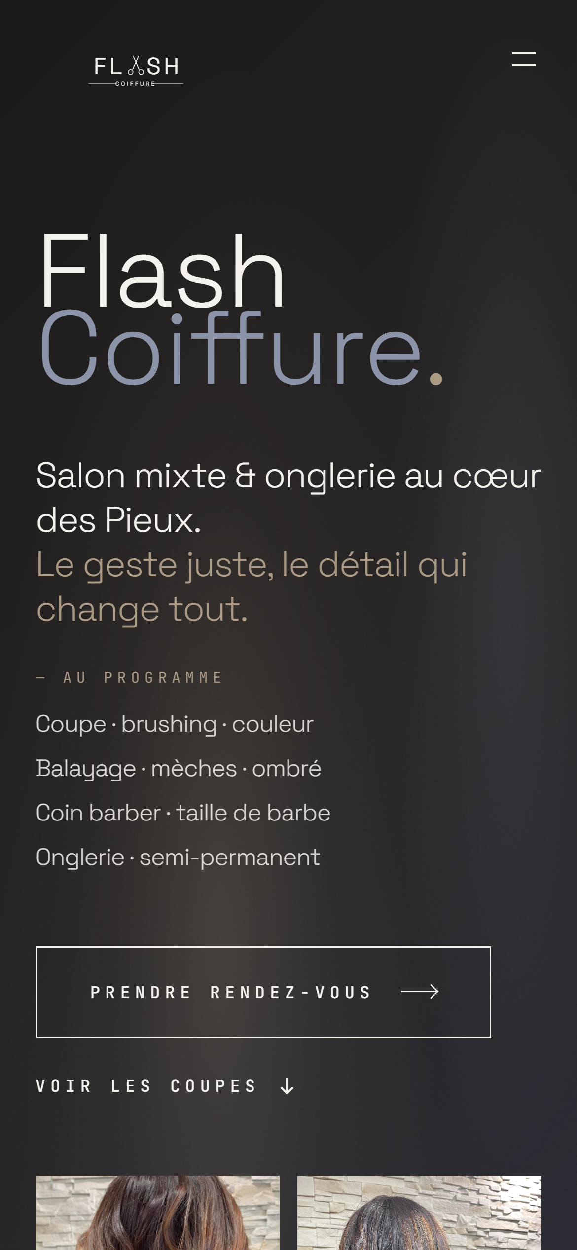 Flash Coiffure sur mobile
