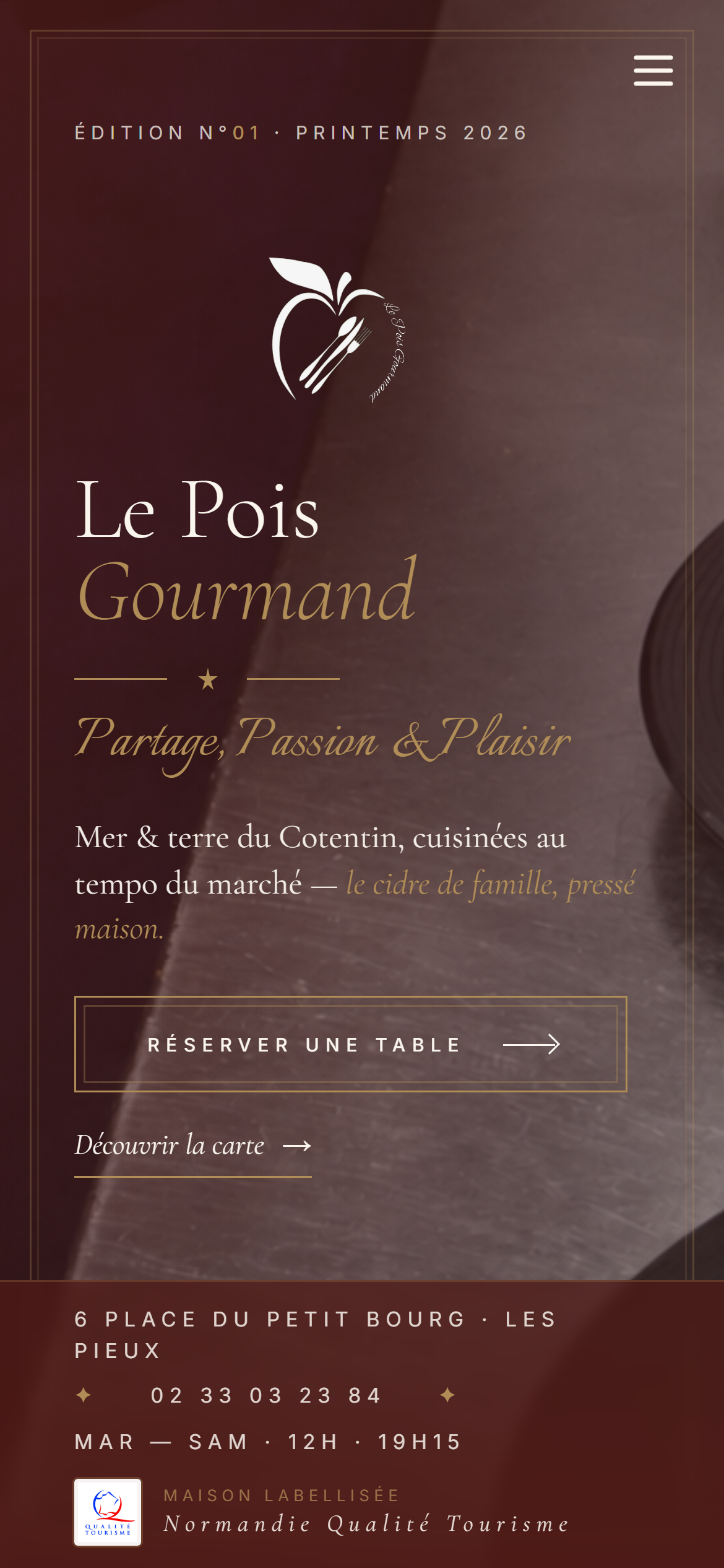 Le Pois Gourmand sur mobile