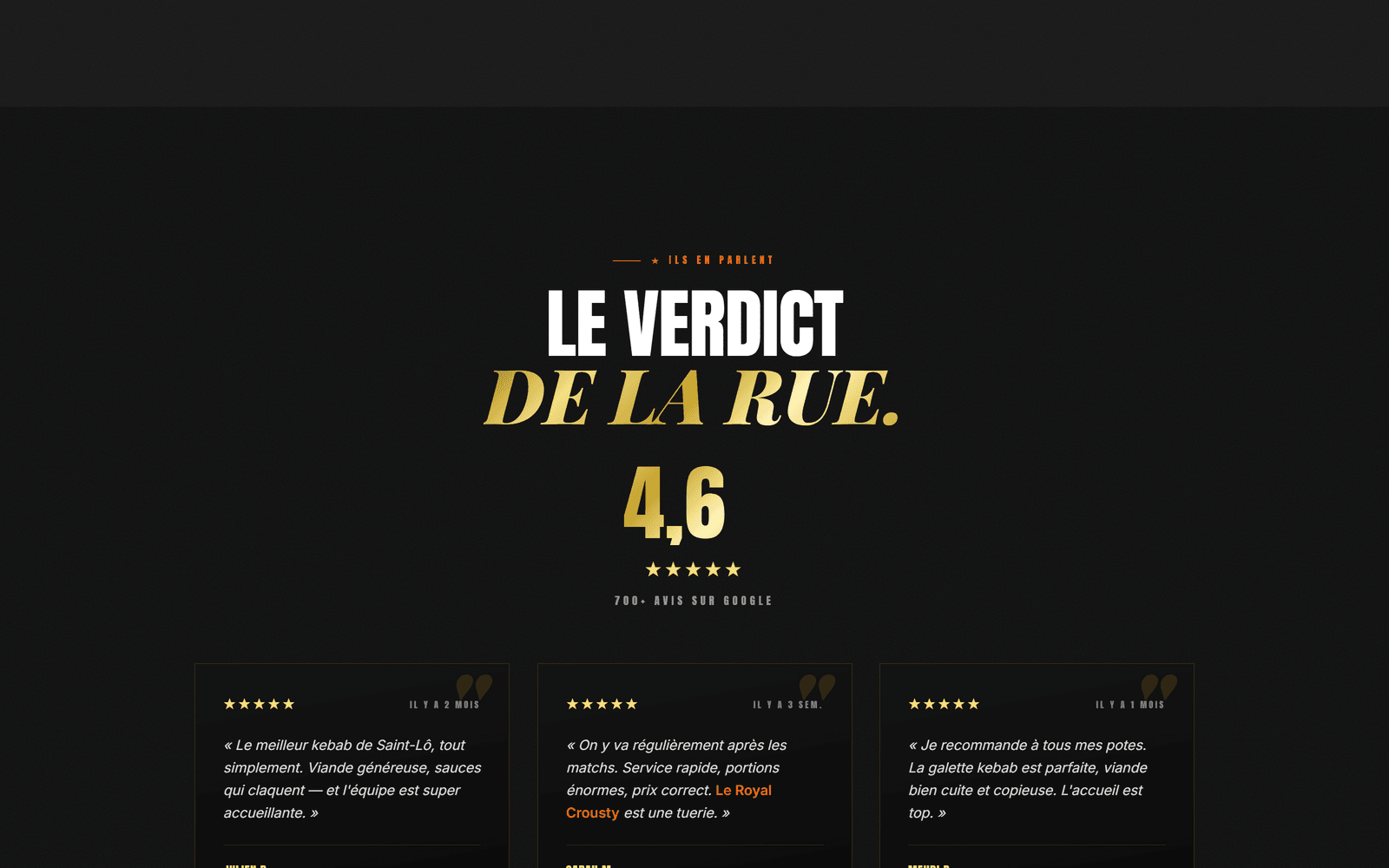 Avis & adresse — Royal Kebab